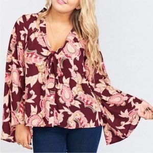 Show Me Your Mumu Brynn Top In Vino Vine Small